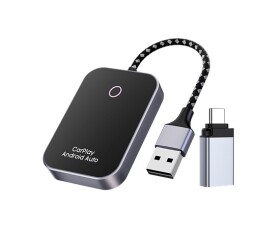 WG - Adaptér pro bezdrátové Apple CarPlay nebo Android Auto, černá