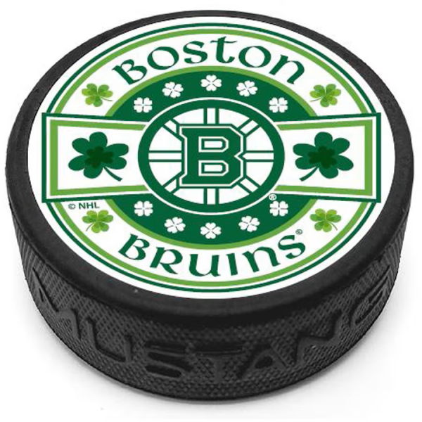 Mustang Puk Boston Bruins NHL St. Patrick's Day Puck