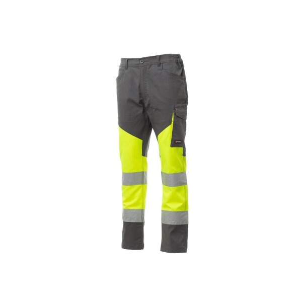 Kalhoty WORKING SUMMER unisex žlutá fluo kouřové PAYPER L žlutá fluo kouřová