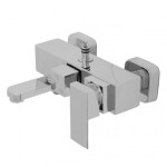 Erga Cube, sprchová baterie s vanovým výtokem a horním připojením sprchového sloupu, 150 mm, chromová, ERG-YKA-BW.CB-CHR