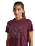 ICEBREAKER Wmns Merino 150 Tech Lite SS Crop Tee Gr8, Dark Berry velikost: L