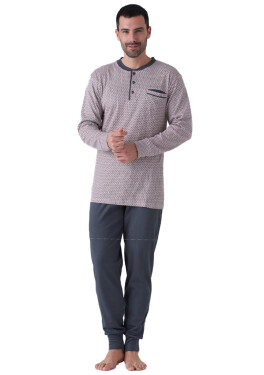 Pánské pyžamo Karelpiu KF7114 Modrá M