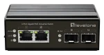 LevelOne Industriální PoE+ switch 2x GE PoE/2x SFP 180W / Switch / Průmyslový / Neřízený / DIN lišta (IGP-0431)