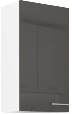 Horní skříňka Lara 50 G-90 1F Barva korpusu: Bílá, Barva dvířek: Šedý lesk