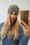 Fleecová čepice Roksana K209 denim+yellow UNI