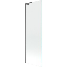 MEXEN/S - Next L vanová zástěna FIX 60 x 150, transparent, grafit kartáčovaná 895-060-000-03-00-66