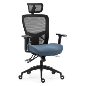 Kancelářská židle, asynchronní mechanismus, modrá, síťovina, KA-H2491 BLUE
