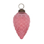 GREEN GATE Vánoční ozdoba Cone Antique Pale Pink, růžová barva, sklo
