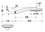 DURAVIT - Sprchy Sprchová hlavice, 3 proudy, chrom UV0650016010