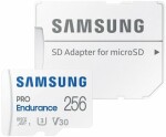 SAMSUNG PRO Endurance microSDXC 256GB + SD adaptér / Class 10 / UHS-I / U3 / čtení: 100MBs / zápis: 40MBs (MB-MJ256KA/EU)