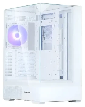Zalman P40 Prism bílá / Mini-ITX / 2x USB 3.0 + 1x USB-C / 1x 120mm ARGB / bez zdroje / panoramatická bočnice (P40 Prism White)