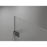 MEXEN/S - Lunar-B sprchový kout dveře křídlové pravá 95 x 80, transparent, grafit kartáčovaná 832-095-080-66-00-P