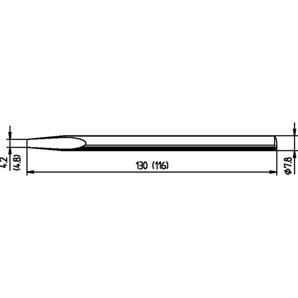 Ersa 082KD pájecí hrot dlátový, ERSADUR Velikost hrotů 4.8 mm Obsah 1 ks