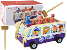Mamido Dřevěná hra zručnosti Policejní autobus