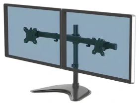 Fellowes Seasa černá / Stolní stojan pro 2 monitory / VESA 75-100 mm / do 27" / nosnost 8 kg (8043701)