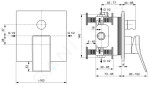 IDEAL STANDARD - Conca Tap Baterie pod omítku, pro 2 spotřebiče, Magnetic Grey A7374A5