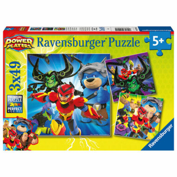 RAVENSBURGER Power Players 3x49 dílků