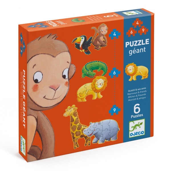 DJECO Puzzle gigant - Kamarádi z Jungle