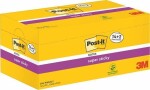 Samolepicí bloček 3M POST-IT Super Sticky, různé barvy, 76x76 mm, 24x90 listů
