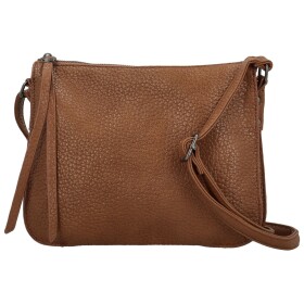 Trendy dámská koženková crossbody kabelka Maewa, hnědá