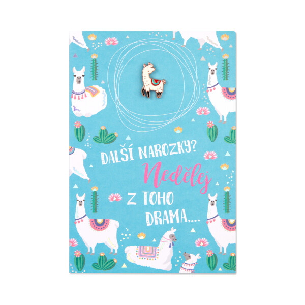 Přání s broží - Lama