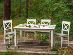 Massivo.cz Jídelní stůl Belluno Elegante, bílý, masiv, borovice
