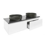 Koupelnová skříňka s deskou z umělého kamene SAT Evolution 118x30x44,8 cm bílá mat SATEVO120WMTK SATEVO120WMTK