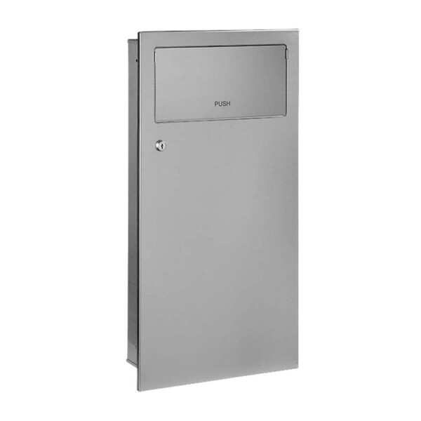 SANELA - Nerezové doplňky Nerezový odpadkový koš do zdi, 18 l SLZN 63Z