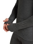 Pánské merino tričko s dlouhým rukávem ICEBREAKER Mens 260 ZoneKnit LS Crewe, Jet Heather velikost: M