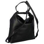 Stylový dámský koženkový kabelko-batoh Korelia, černý