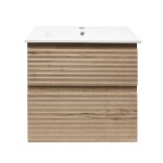 Koupelnová skříňka 2 zásuvková s umyvadlem Naturel Savona 58x53x44,8 cm dub Halifax mat SAVONA260DH SAVONA260DH