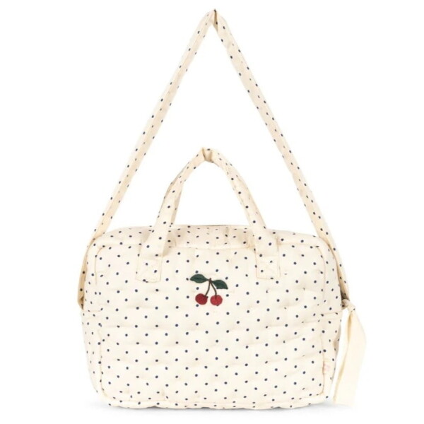 Konges Sløjd Přebalovací taška pro panenky Estate Dot, krémová barva, textil