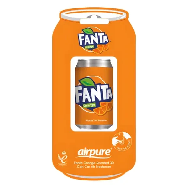 Airpure Osvěžovač vzduchu do auta Fanta Orange / Osvěžovač vzduchu do auta / 3D plechovka / Vůně pomeranč