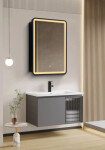 Zrcadlová skříňka s osvětlením SAT 50x71 cm černá SATZGALED5071CE SATZGALED5071CE