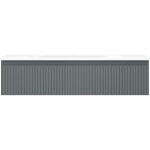 MEXEN/S - Rivel koupelnová skříňka 100 cm s umyvadlem Vela, 1 šuplík, reliéf , grafit mat/bílá mat 91A20-10023-1-BF66-W23M01