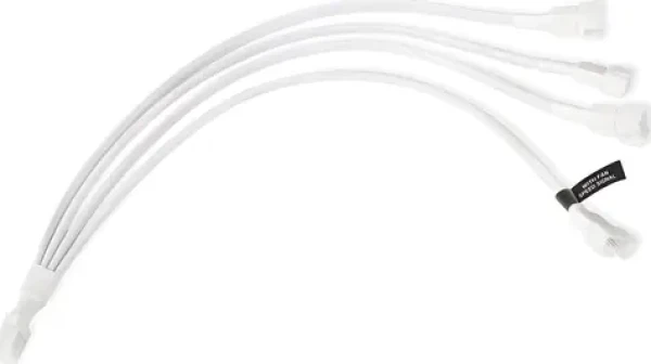Alphacool Y-Splitter 4-Pin na 4x 4-Pin PWM 30cm bílá / Rozbočovací kabel / 4-pin na 4x 4-pin / 30 cm (18729)