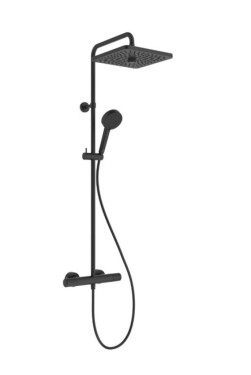 IDEAL STANDARD - Ceratherm T25+ Sprchový set s termostatem, 26x26 cm, 2 proudy, hedvábná černá A8530XG