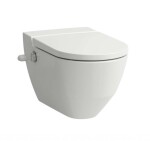 Laufen - Cleanet Navia Elektronický bidet s keramikou, boční přívod vody, Rimless, SoftClose, matná bílá H8206017577171