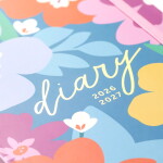 Busy B Diář na 17 měsíců Floral 2026/27, růžová barva