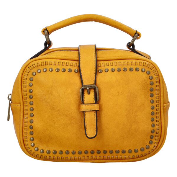 Krásná koženková crossbody kabelka Espaňa, žlutá