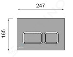 RAVAK - Twin Ovládací tlačítko pro splachování WC, satin X01739