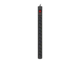 Armac M12/16A Rack 19" černá / Rozvodný panel / 12 zásuvek / 16A / 1,5 m kabel (M12/15/CZ)