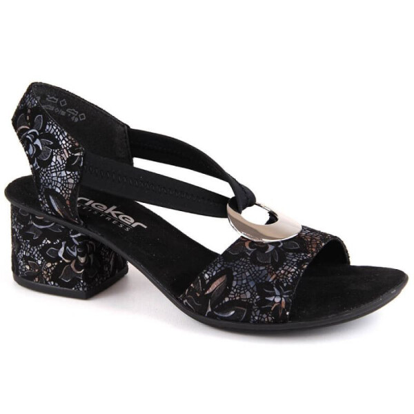 Pohodlné černé sandály Rieker W RKR679 36
