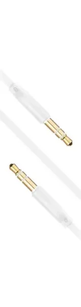 FIXED Plochý audio AUX kabel s konektory 2 x 3.5 mm jack bílá (FIXM-AUX-WH)