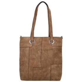 Trendy dámská koženková kabelka na rameno Gladys, hnědá