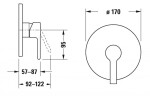 DURAVIT - B.2 Sprchová baterie pod omítku, chrom B24210010010