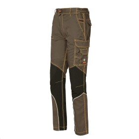 Montérkové kalhoty ISSA 8830B STRETCH EXTREME do pasu khaki-černé XL - khaki-černé