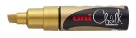 Křídový popisovač UNI - PWE-8K Chalk Marker, 8 mm, zlatý