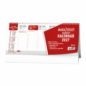 Manažerský daňový kalendář 2027 - stolní kalendář