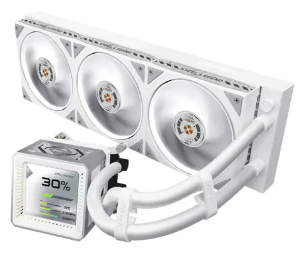ASRock Steel Legend 360 LCD / AiO vodní chlazení / 360 mm / LCD / Intel + AMD (90-ASLA36-WAAGA5)